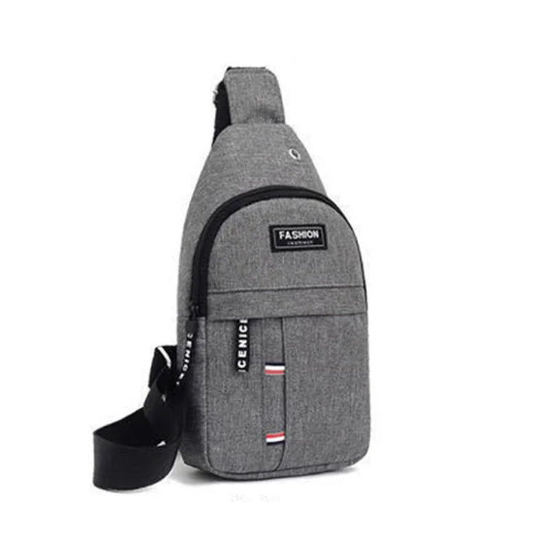 Sling Bag Chest Bag Men New Casual Korean Version Oxford Cloth Fashion Sports Bag Single Shoulder Messenger Bag Canvas Backpack