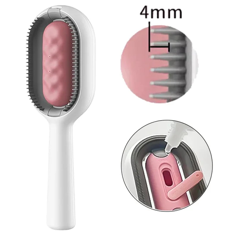 4 in 1 Pet Hair Removal Brushes with Water Tank Double Sided Dog Cat Grooming Massage Comb Cleaning Floating Hair Pet Supplies