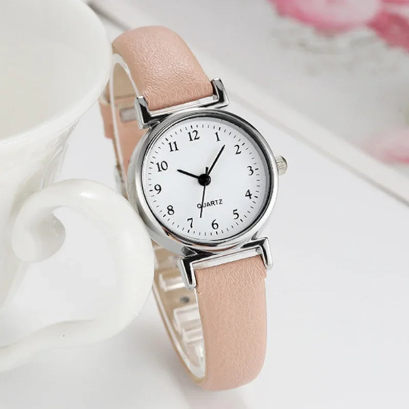 Hight Quality Brand Quartz Watch Ladies Fashion Small Dial Casual Watch Leather Strap Wristwatch for Women Relojes Para Mujer